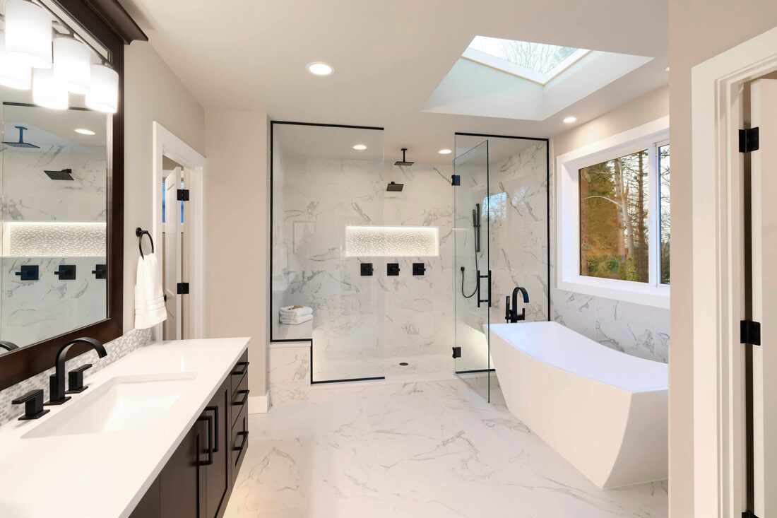 This is a photo of a bathroom remodel project which was done by Tri City General Contractors in Coquitlam.