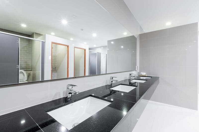 A simple commercial bathroom renovation was done for our client in Coquitlam. 