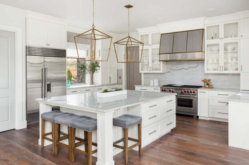 This is a photo of a luxury kitchen renovation that was performed on a home in Coquitlam.